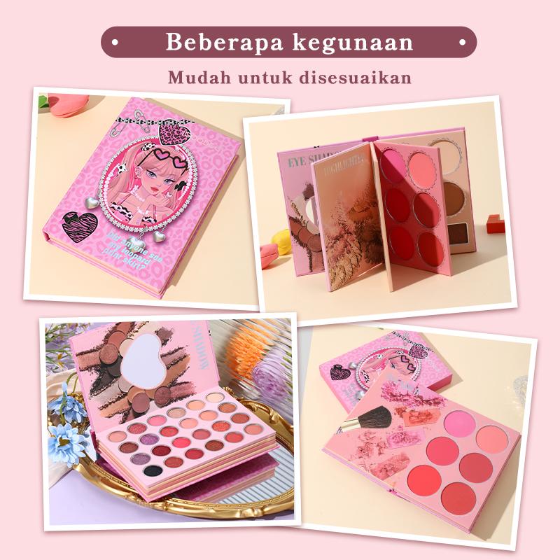 IGOODCO 43 Warna bayangan mata Plat Glitter Powder Cosmetics Women Funny Cover Book Frosted Glitter Powder Sequins Eye Makeup Palette eye shadow 5