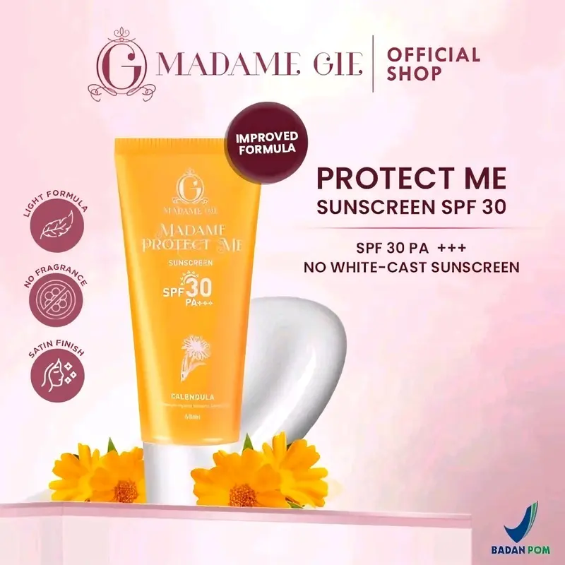 MADAME GIE  PROTECT ME SUNSCREEN SPF 30 PA+++ Extract Facial Wajah Vitamin 2