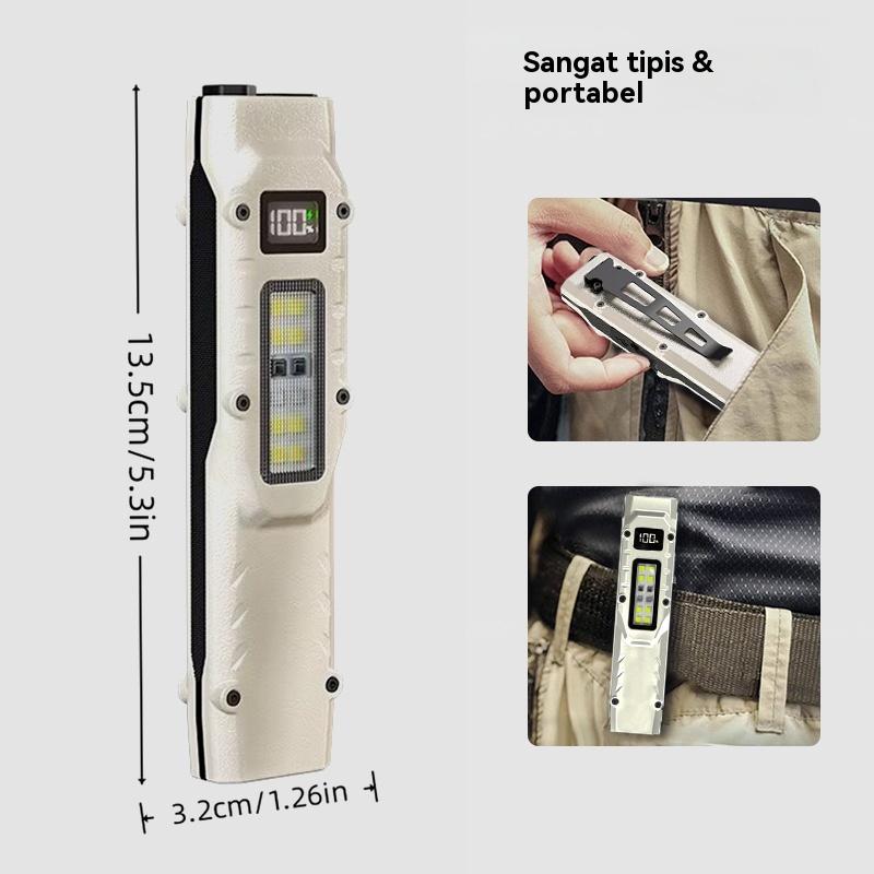 LEEROUT Terterang Flashlight taktis Senter EDC Yemao MG28cahaya putih kuning 1500 lumen Terjual Penerbangan panjang