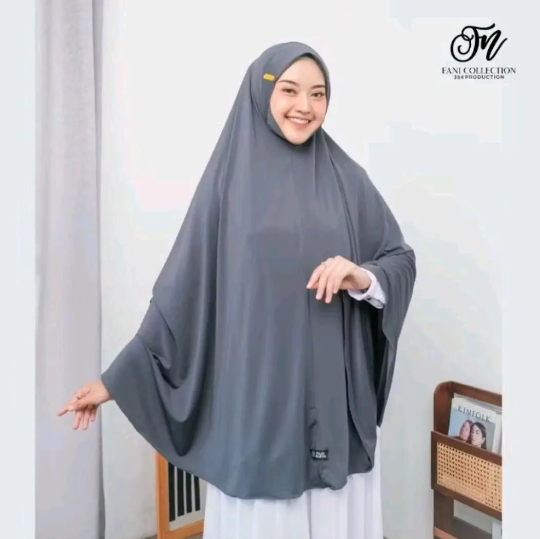 Jilbab Dagu Super Jumbo XXL/Mukenah Jersey/Hijab Haji & Umroh Syari Kerudung Muslim Wanita