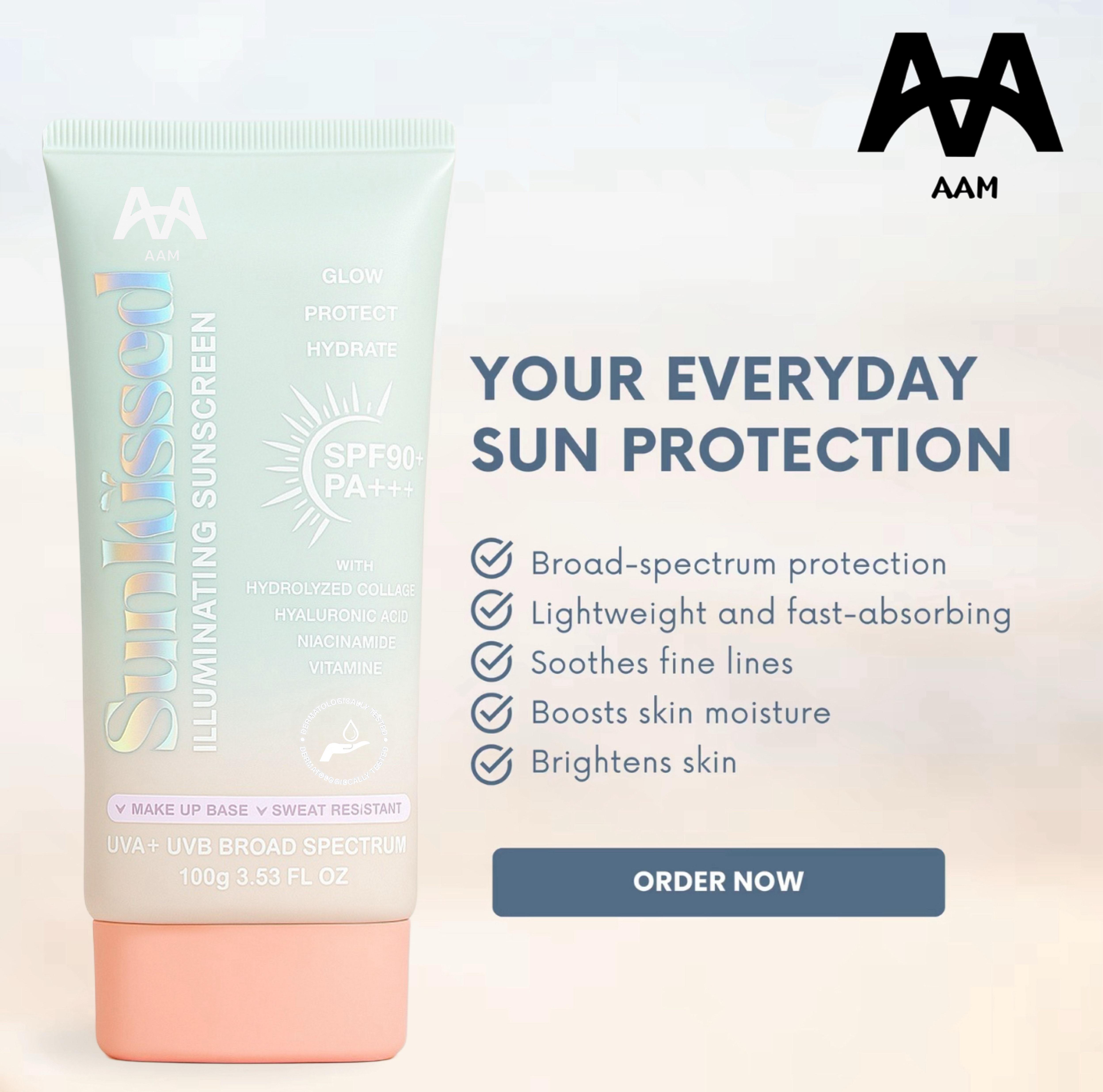 BUY 1 TAKE 1 AAM Sunkissed Illuminating Sunscreen SPF90 PA+++ (100g ...