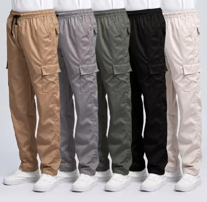 Longpants Celana Panjang Cargo Celana Panjang  Chino Pria Dewasa cargo panjang Casual Karet 0