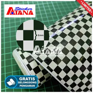 Skotlet Catur Scotlet Keramik Kotak Stiker Print Sticker Meteran Decal Roll Scotlite Dekorasi Meja Kursi Lemari Kulkas Lantai Dinding Body Sepeda Motor Matic Listrik Mobil Kaca Background Aquarium Dashboard Spakbor Selebor Tangki Interior Eksterior