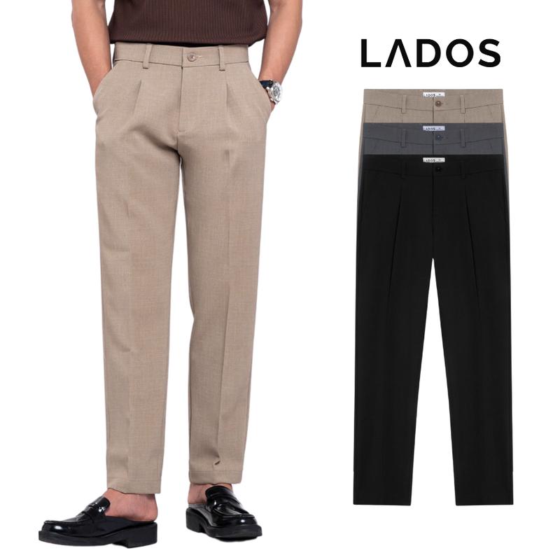 Quần Tây Cao Cấp Nam LADOS - 4158 - Vải Xược Mỹ Nhập Khẩu Mịn Mát Ít Nhăn Form Regularfit Suông Trẻ Trung Thanh Lịch