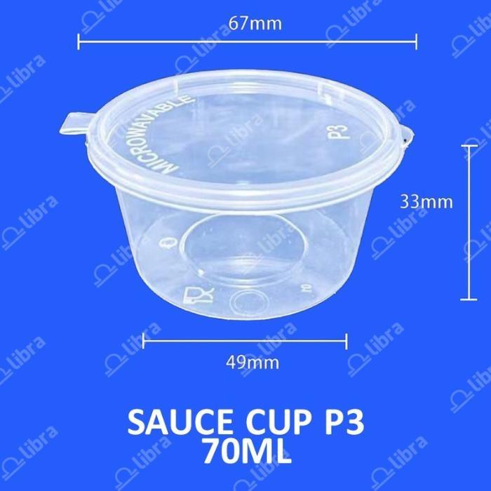 Gambar 25 Pcs - Thinwall Cup Sambal Klip 70ml Per Pack Cup Sambal New / Tempat Sambal Saos Klip dari Libra Pack Kota Tangerang Tokopedia