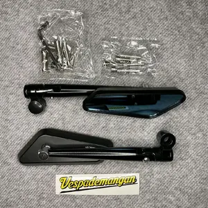 Spion Circuit & Spion Clik  Hitam Anti Silau Kaca Biru untuk Semua Jenis Motor - Motorcycle