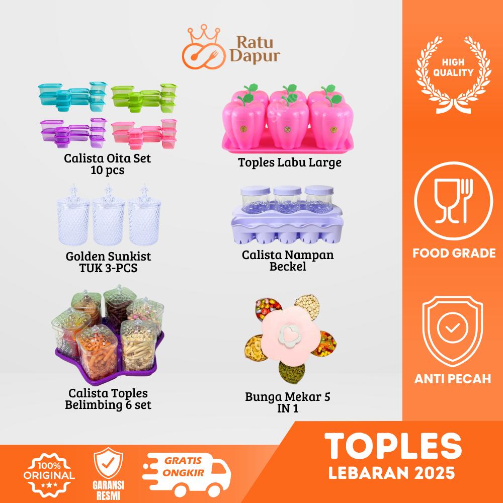 Toples Lebaran 2025 Mewah Estetik Set Toples Cantik dan Praktis untuk Puasa & Lebaran – Pilihan Terbaik Penyimpanan dan Sajian Camilan Kue Kering