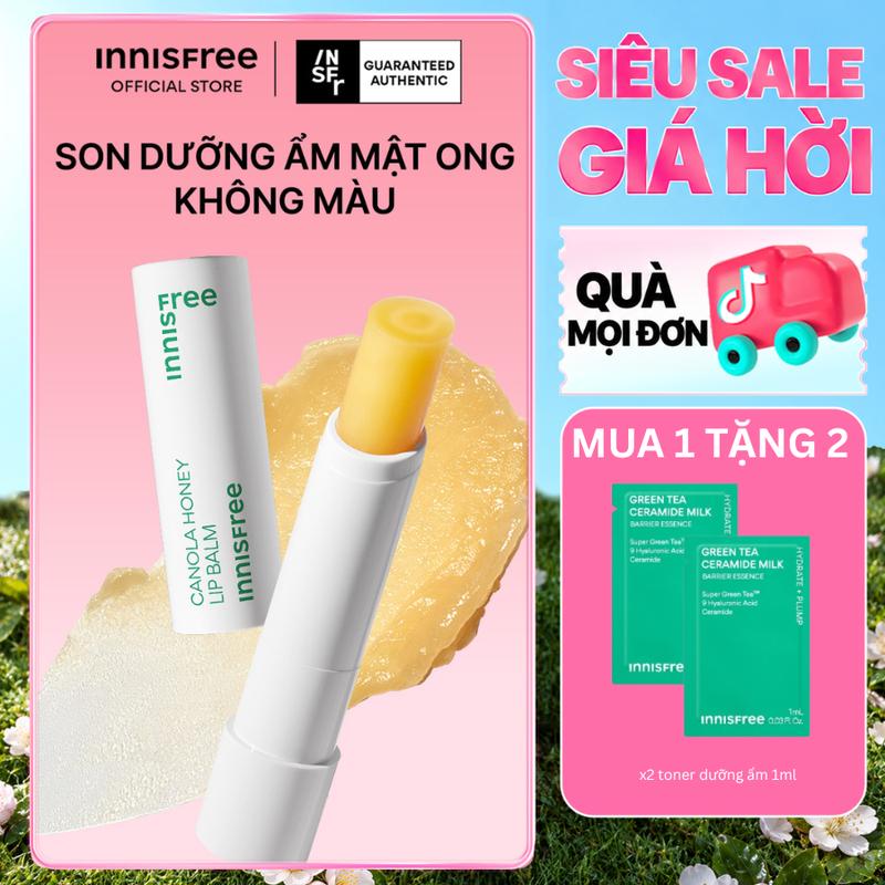 Son dưỡng ẩm không màu INNISFREE Canola Honey Lip Balm 3.5g