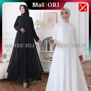 Agnes Hijab - Asahy Dress Gamis Abaya Lebaran 2026 Terbaru Baju Muslim Wanita Mewah Simple Elegan Gaun Pesta Kondangan Pengajian Manasik Haji Umroh 835