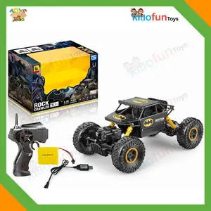 COD Remot Kontrol Mobil Rock Crawler Offroad Ban Karet Climbing Car Batman RC 1:18 Flex Suspension