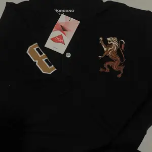 Kaos Polo Shirt Pria GRD Casual Kaos Kerah 3D Lion Fit Katun Baju Pendek Distro Hitam Kancing