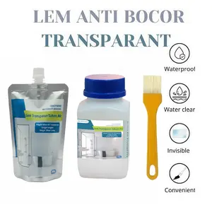 Onkac LTP-Lem Transparan Anti Bocor Kuas Cat Lem Pelapis Perekat Waterproof With Kuas Original Penambal Ori Cat Anti Bocor Kuat Serbaguna Alat Bangunan Dinding Outdoor Waterproof Insulating Sealant Keramik Kamar Mandi Kolam Rumah Tahan air dalam kedap