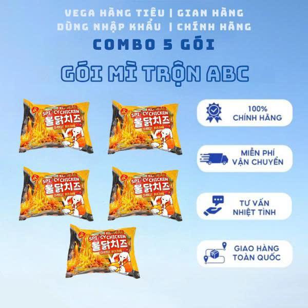   Combo 5 gói  Mì Trộn ABC Vị Gà Cay Phô Mai – Indonesia mì Ăn Liền Ngon Chuẩn Vị 