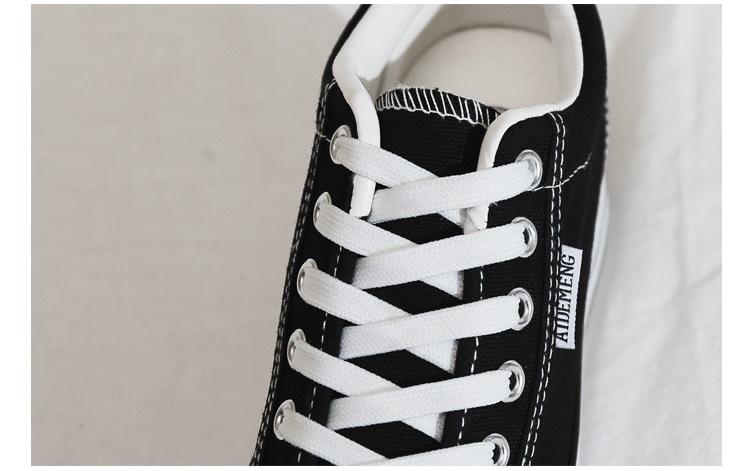 Product Introduction of fashion women shoes canvas platform sneakers white tennis shoes Vulcanize 8