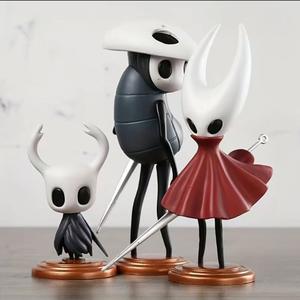 Figura de Tres Caballeros con Cabeza Grande, Hollow Knight y Abeja Chica, Pieza de Exhibición de Modelo de Escritorio, Personaje de Anime Coleccionable