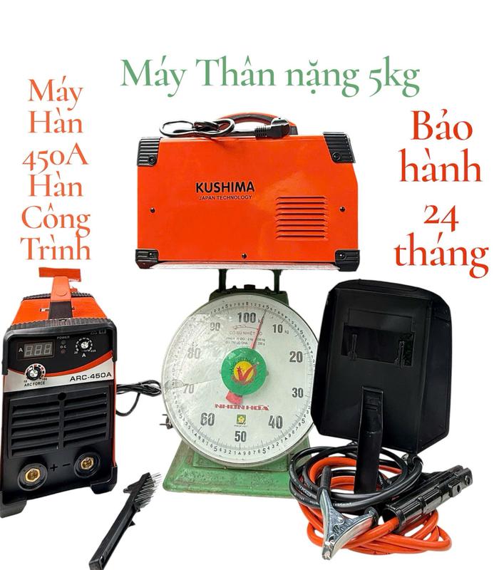 Máy hàn 450a công xuất lớn . máy hàn Kushima chuyên công trình máy hàn thân máy 5kg