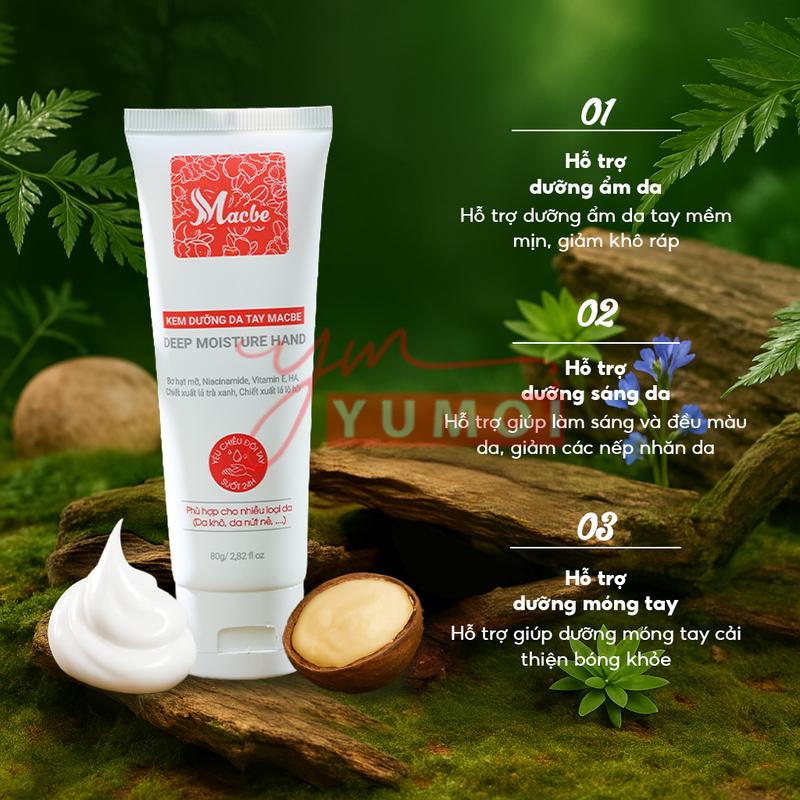 Product Introduction of Kem tay Macbe hỗ trợ dưỡng ẩm da tay mềm mịn và dưỡng móng cải thiện chắc khỏe 1