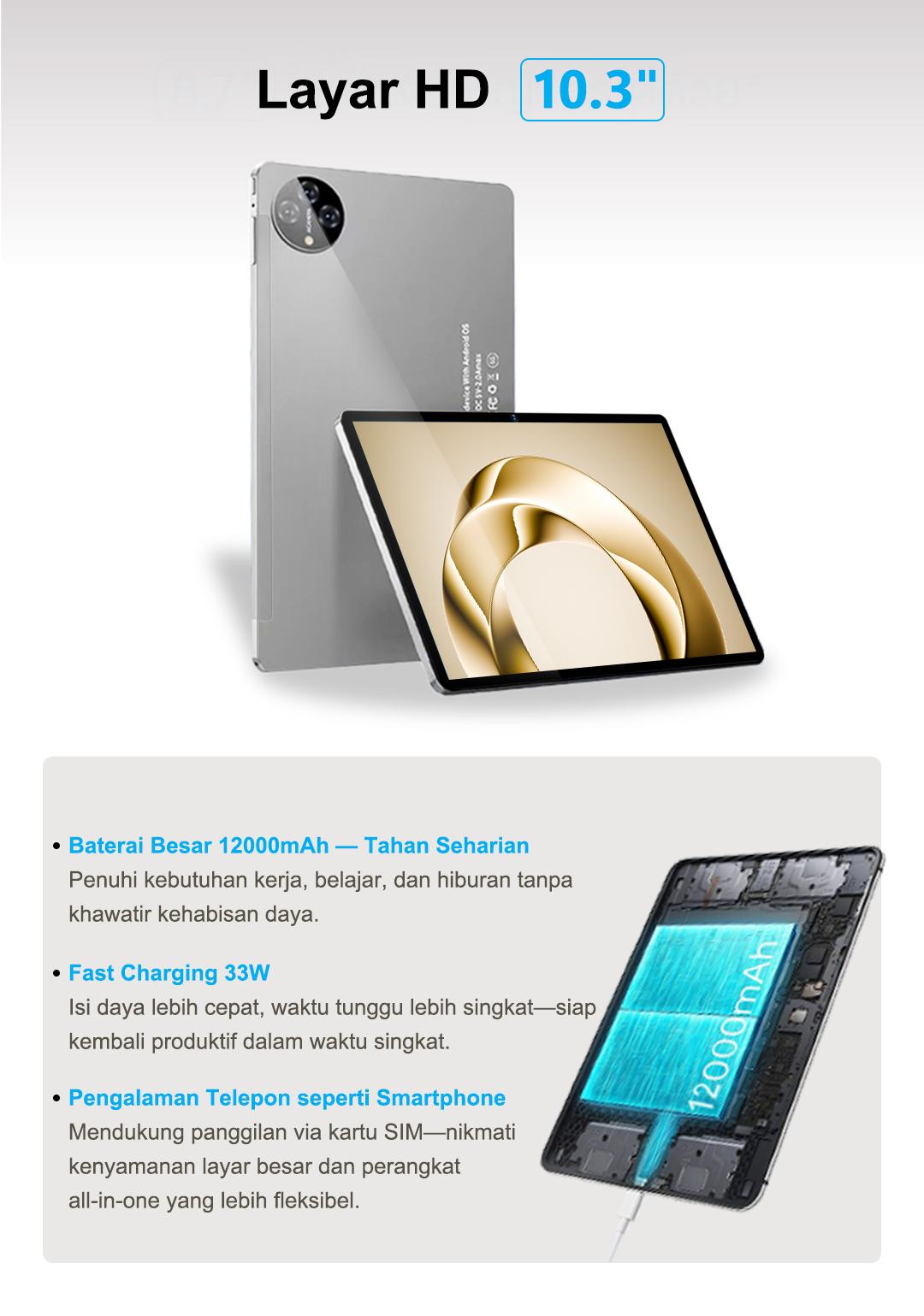 （2）2026 MatePad H13 Pro 10.3" Tablet [16GB+1TB] | Pengalaman Pro Layaknya PC | 120Hz OLED Real Color FullView Display | Ultra-tip