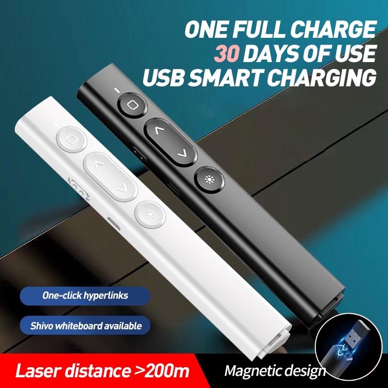Clicker PowerPoint Có Thể Sạc Lại, 2.4G, Con Trỏ Laser, Điều Khiển Từ Xa, Bút Trình Chiếu PPT, Điều Khiển Từ Xa PPT, Thích Hợp Cho Powerpoint