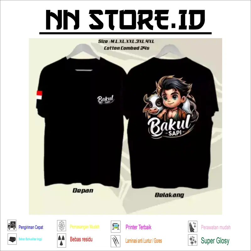 KAOS DISTRO BAKUL SAPI | KAOS PETERNAK SAPI GRATIS TAMBAH NAMA DLL SESUAI KEINGINAN 0