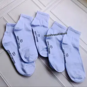 (paket 6 pasang) kaos kaki anak sekolah SD putih polos pendek