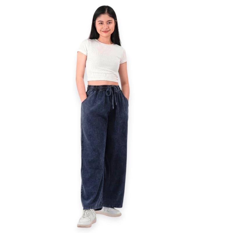 Celana Panjang Kulot Jeans Wanita Bb 65kg Maxx Denim Jeans Premium Pinggang Full Karet Nyaman Simple 6