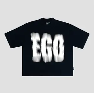 Newego Apparel Boxy Fit Tshirt Heavyweight 16s Ego Black Bahan Cotton