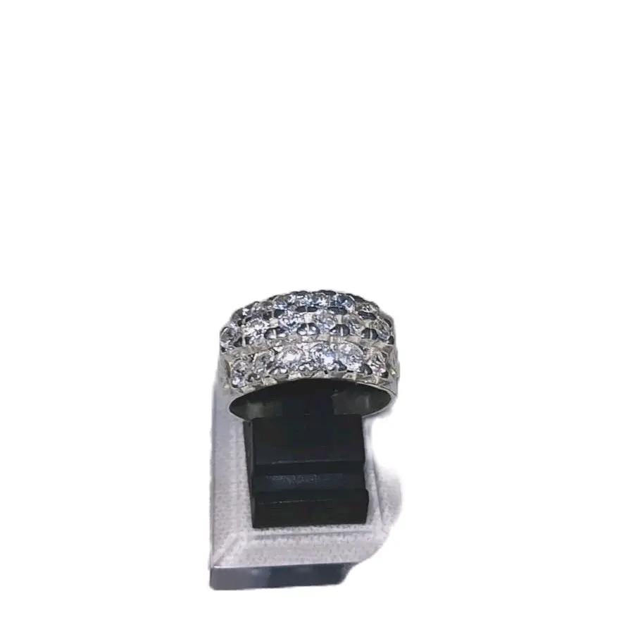 Cincin Tingkat Perak Elegan & Tidak Berkarat dengan Tahan Lama, Model Ala Ala Berlian Asli