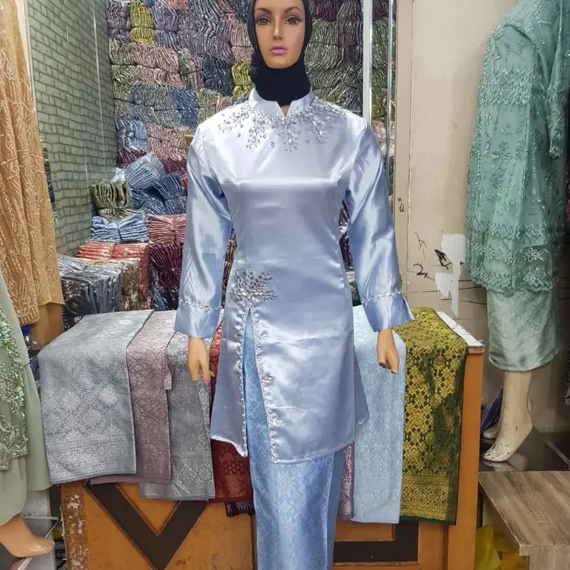 Baju Kurung Melayu Belah Dengan Rok Songket Sangat Elegan Sangat Cocok Untuk Seragaman 3