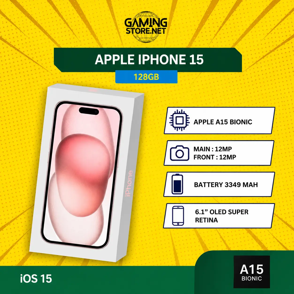 PROMO APPLE iPhone 16 128GB A18 CPU 6C GPU 5C OLED Garansi Resmi iBOX ...