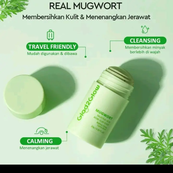 GLAD2GLOW MUGWORT SALICYLYC ACID ACNE CLAY STICK