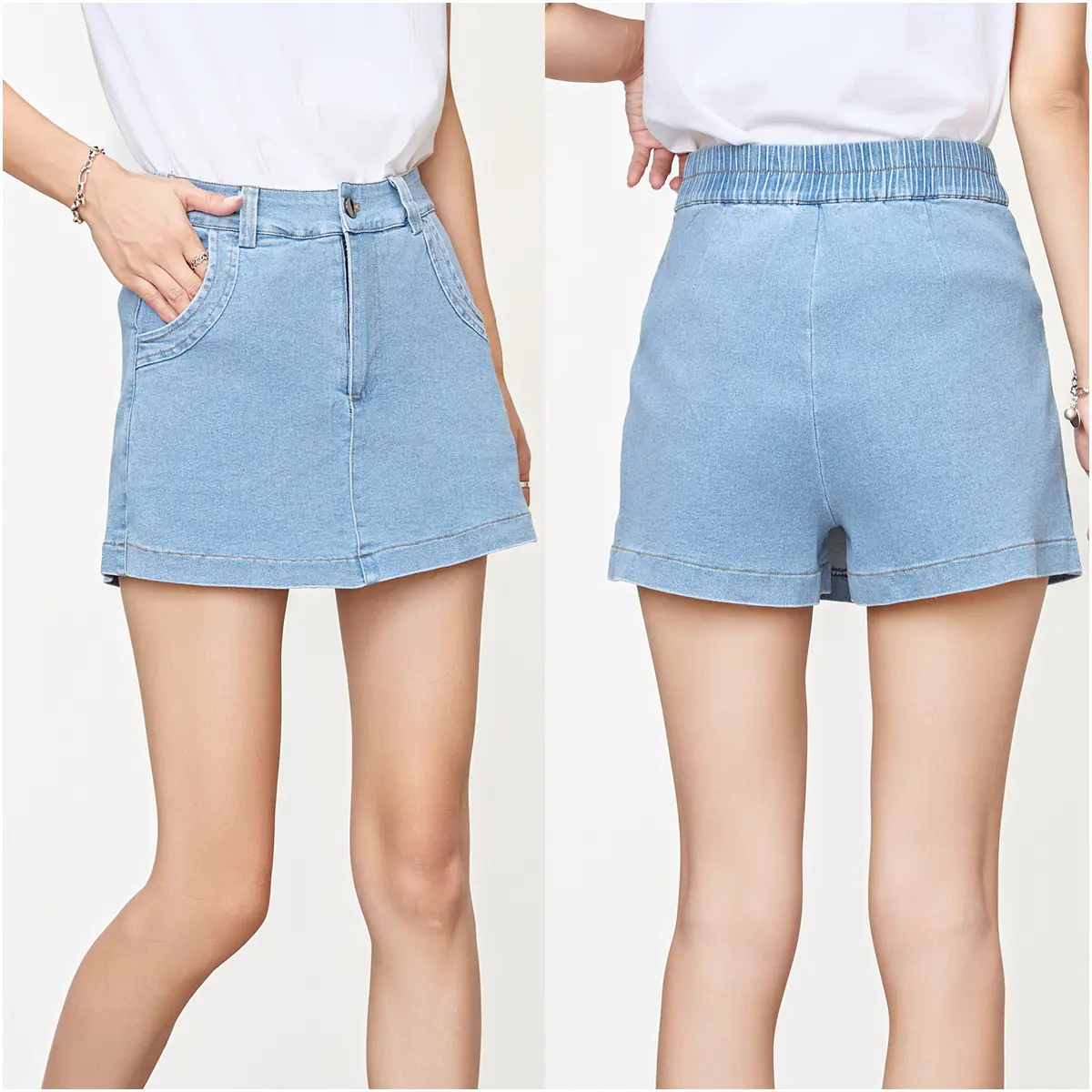 Eyouth 20190 women denim skorts high waist jean shorts