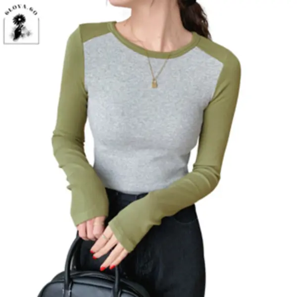 Clova BJ454 Baju Wanita Lengan Panjang Koas Crop Top Korean Style Atasan Kaos Pendek Oversize Pendek Oversize Tee Hitam Tshirt Polos Tshirt Polos Tulisan Basic 0