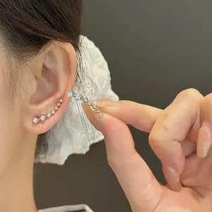 Anting Zirkon Desain Ceruk Pengait Telinga Wanita - Earrings