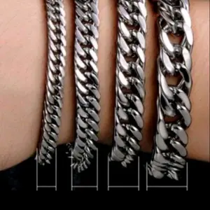 GELANG TANGAN RANTAI TITANIUM PRIA RANTAI BAJA ANTI KARAT Bracelets titanium import asli