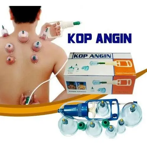 Kop Angin Set Alat Bekam isi 6 Tabung Cop Alat Terapi Kesehatan Tubuh Tradisional untuk meredahkan pegal linu Punggung  & nyeri otot