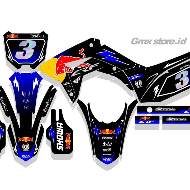 Decal Custome Crf 150l Red bull klx dtx bf klx 230 gordon dll 7