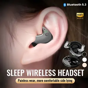 New Invisible Sleep Wireless Earphone Tidur Tak Terlihat Bluetooth 5.3 Waterproof Microphone HIFI Music Headset Noise Cancelling Earbuds