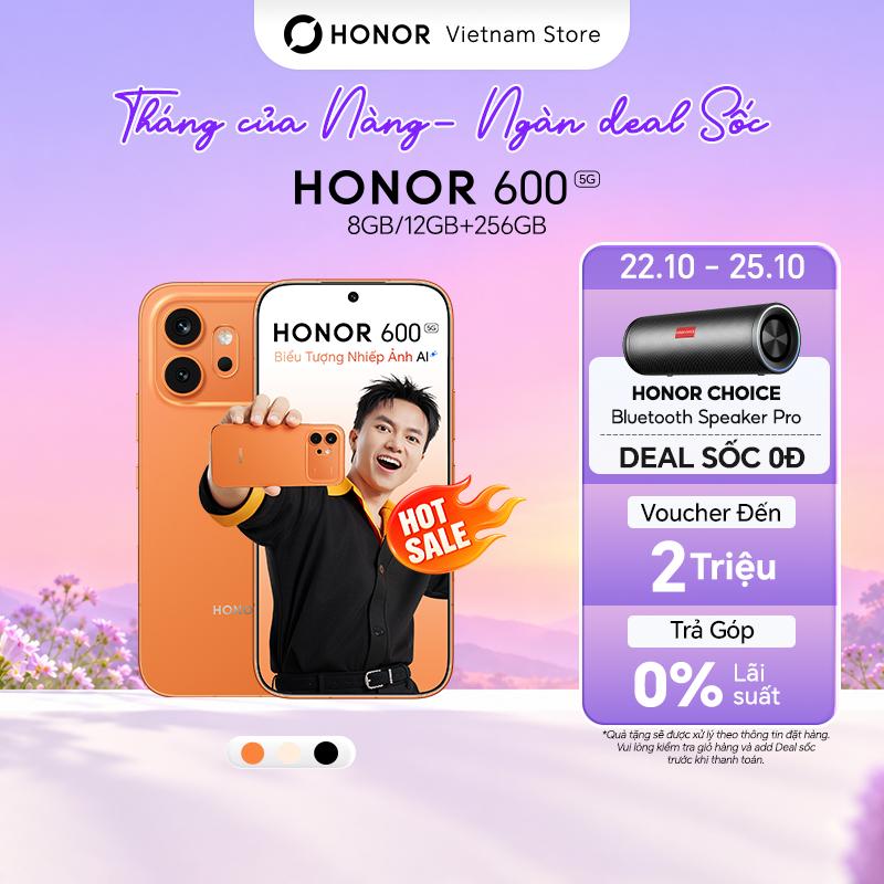 Điện Thoại Honor 600 5G 8/12 GB + 256 GB | Chip Snapdragon 7 Gen 4 | Pin 7000 mAh | Camera 200 MP