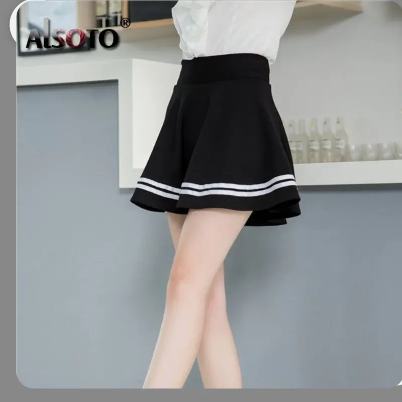 ROK KOREA LIST DEWASA BAHAN SCUBA PREMIUM NYAMAN MELAR TEBAL ANTI LUNTUR Pendek Hitam Casual 7