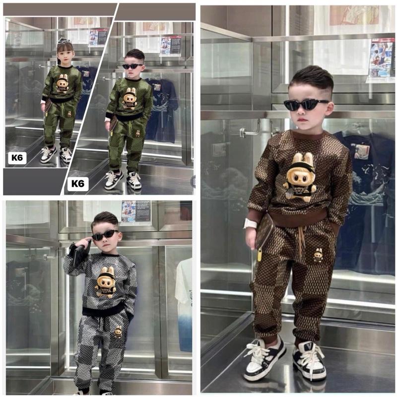 Combo 3 Bộ Combo 2 bộ Nỉ da cá labubu cả bé trai và bé gái mặc đều đẹp 7-45kg cực hót mùa đông năm nay