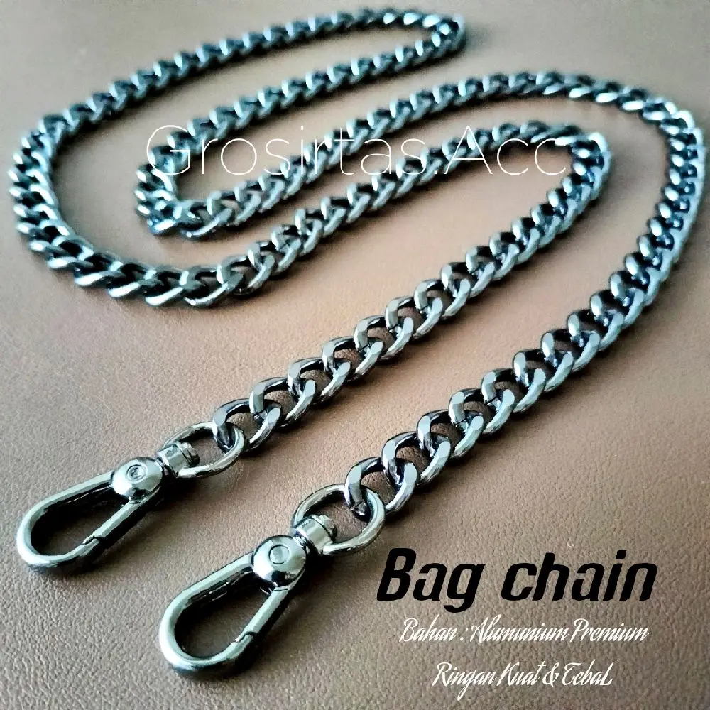 Grositas Acc Tali Rantai Aluminium Besar Kaitan Lumba Tebal Kuat Premium untuk Tas Selempang Bahu Wanita Bag Chain