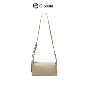 [FREE BOX] GLOSSIA Tas Selempang Wanita Devi Bag Tali Kulit Colors Caramel Elegan dan Stylish