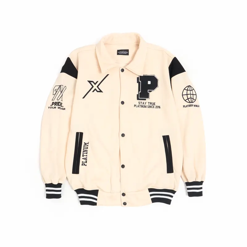 PLATINUM WORLD Jacket Varsity RV Full Bordir Premium Outerwear Varsity Jacket Baseball East Team 9X. 7