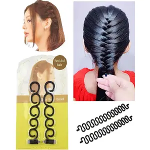 [FF-155] Alat Kepang Rambut Elastis Aksessoris Rambut Kelabang Black