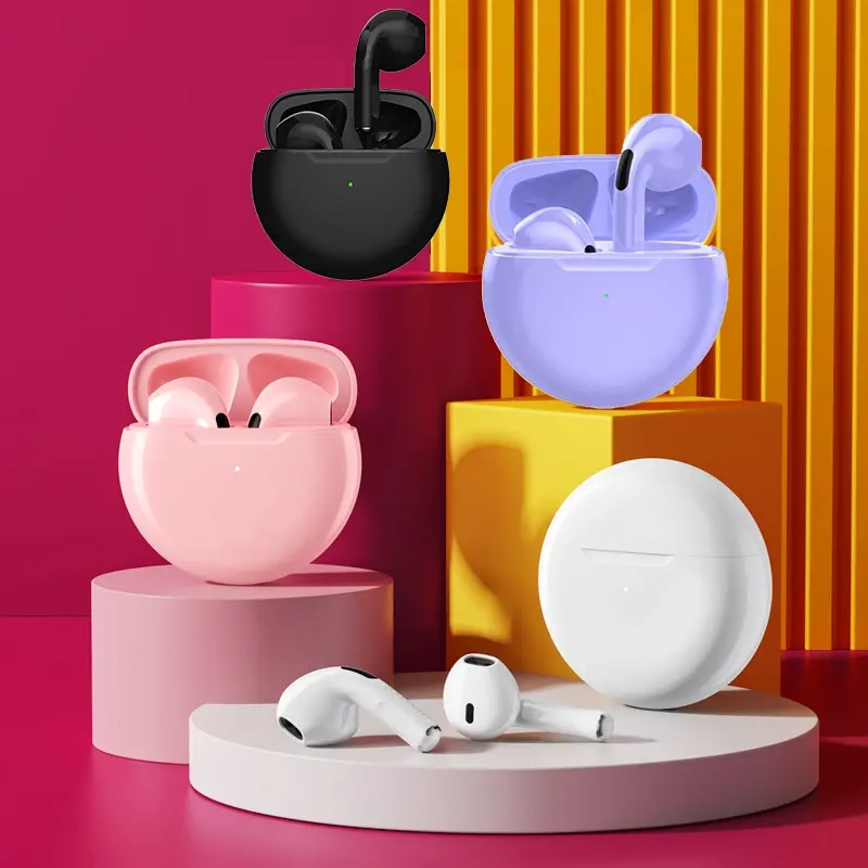 Original Air Pro 6 TWS Wireless Headphones Fone Bluetooth Earphones Mic Pods InEar Earpods Pro6 Earbuds sport Headset For Xiaomi