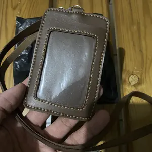 ID card holder Name tag Holder 3 slot kartu. ID card holder kulit sintetis