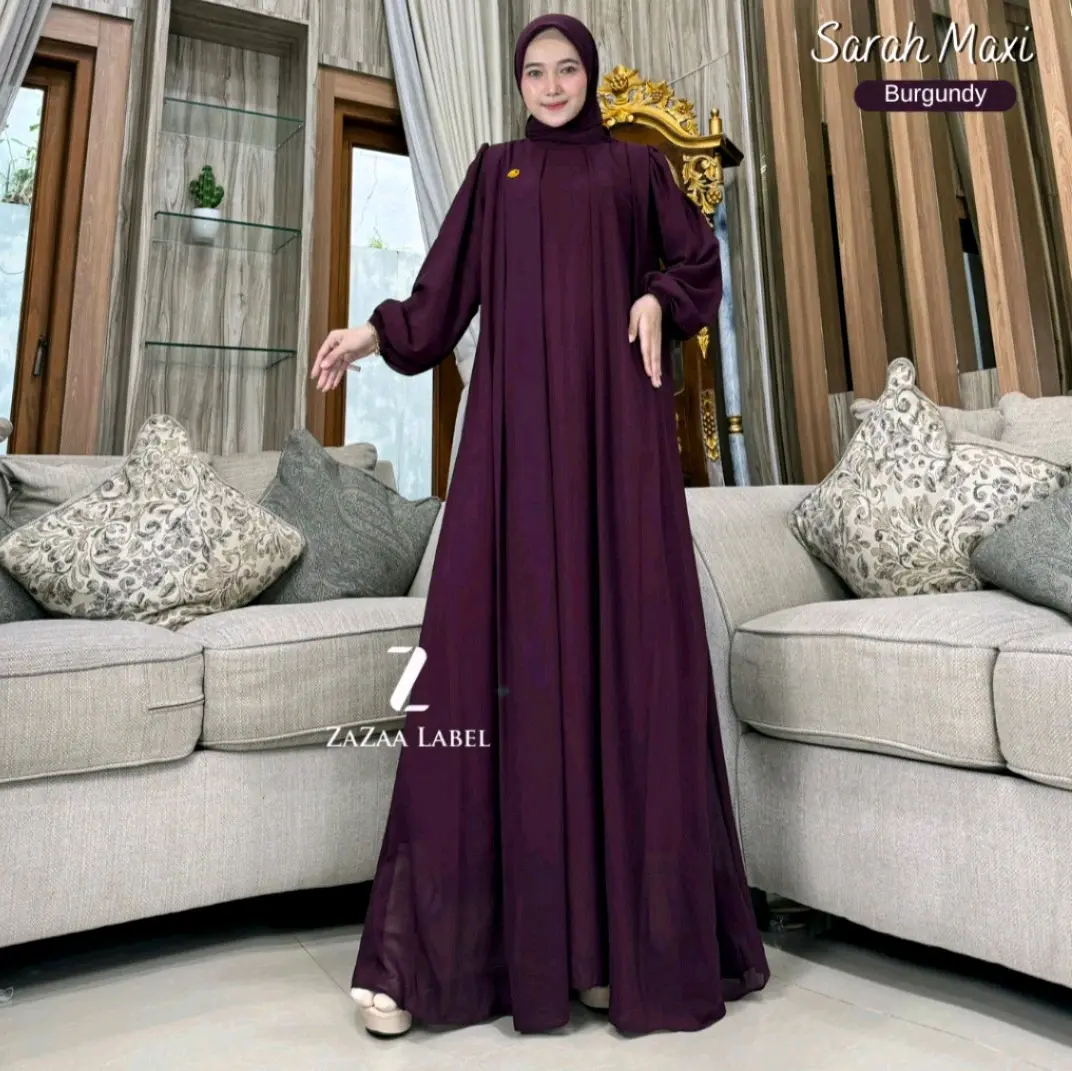 DRESS MUSLIM CERUTTY JUMBO WANITA REMAJA MUSLIMAH TERBARU HANNA MAXY SIZE M-4XL Karet