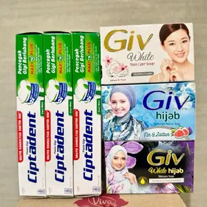 HARGA PROMO!! 3 PCS PASTA GIGI CIPTADENT + 3 SABUN GIV SABUN MANDI GIV