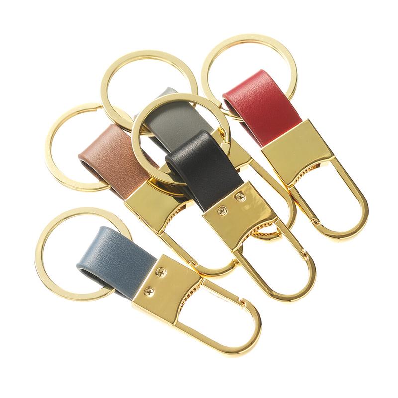 St. kunkka 1pcs 3x8cm Multicolor Metal Cowhide Car Keychain Fashion Accessories for diy Keychain Accessories Accessories 7
